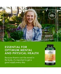 Swanson Vitamin B1 Thiamin Supplement for Healthy Metabolism and Energy Support - Supports Nerve Cell Function