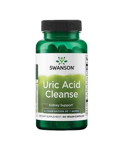 Swanson Uric Acid Cleanse Natural Supplement Promoting Kidney Support Features a Powerful Combination of 7 Herbs (60 Veggie Capsules)