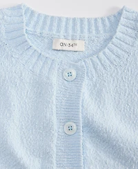On 34th Women's Crewneck Short-Sleeve Textured Button-Front Cardigan, Macy's Exclusive
