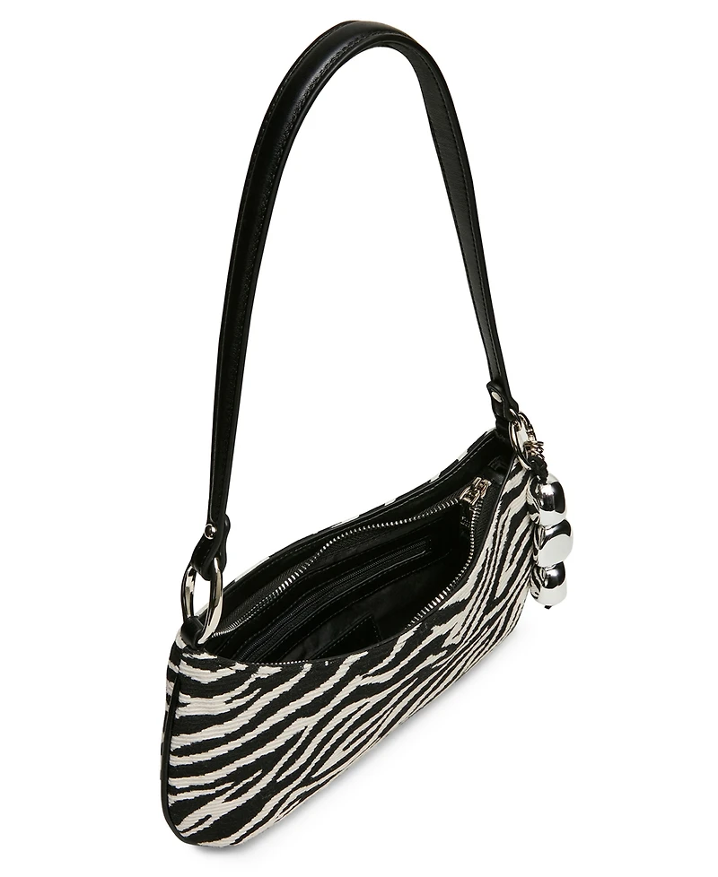 Steve Madden Bsabine Small Pebbled and Tassled Shoulder Handbag