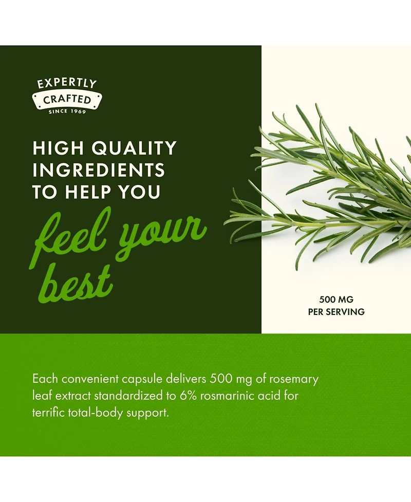 Swanson Rosemary Extract 500 Milligrams 60 Capsules