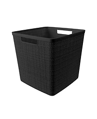 Gnuadz Jute Decorative Plastic Storage Baskets Bins Gift Basket
