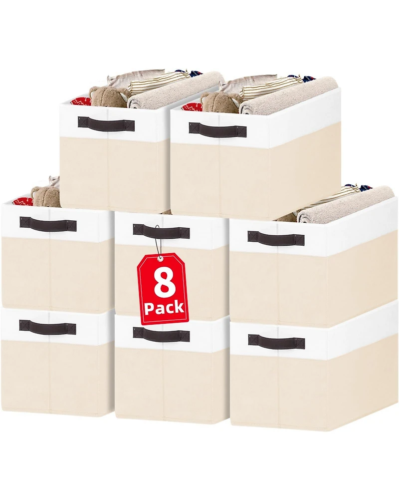 Gnuadz Fabric Collapsible Storage Baskets With Handles Gift Basket