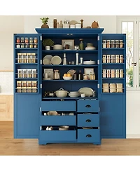 Streamdale Furniture Shaker Pantry Cabinet with Drawers and Shelves