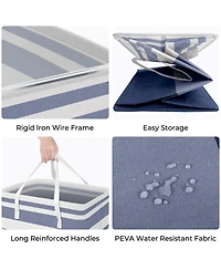 Gnuadz 2PC Laundry Hamper Waterproof Collapsible Tall Clothes With Handles Gift Basket