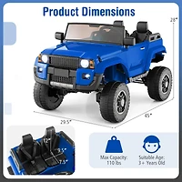 Slickblue Kids 24V Ride-On Car, 2-Seater with Remote Control and 4WD Switchable