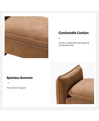 Hulala Home Ella Modern Chenille Fabric Upholstered Bench