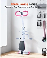 Mecale Deep Squat Rowing Machine, Foldable Glute Trainer with 3 Resistance Bands, Home Squat Machine for Glutes and Legs