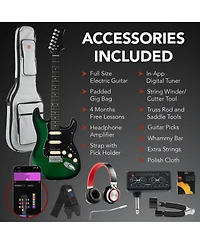 Best Choice Products Beginner Electric Guitar Kit w/ Headphone Amp, Padded Gig-Bag, Headphones