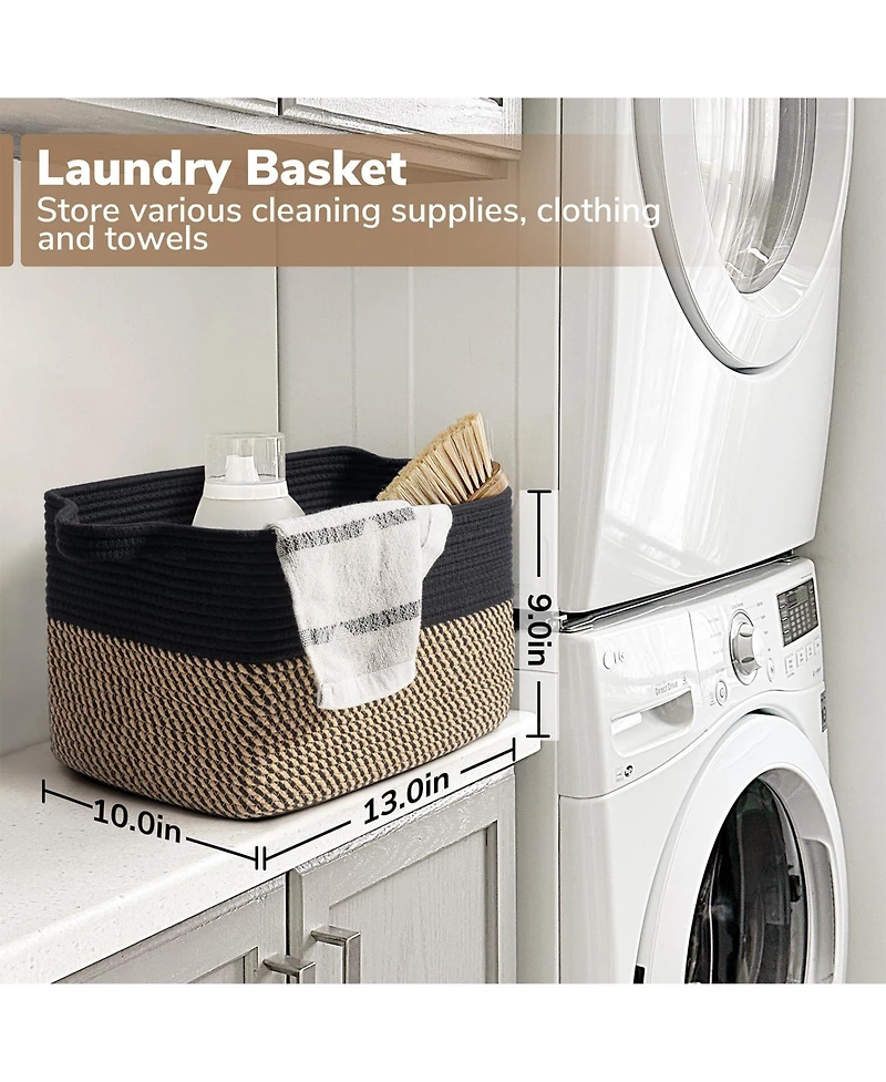 Gnuadz Cube Storage Baskets Woven Closet Organizer Shelf Bins