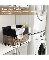 Gnuadz Cube Storage Baskets Woven Closet Organizer Shelf Bins