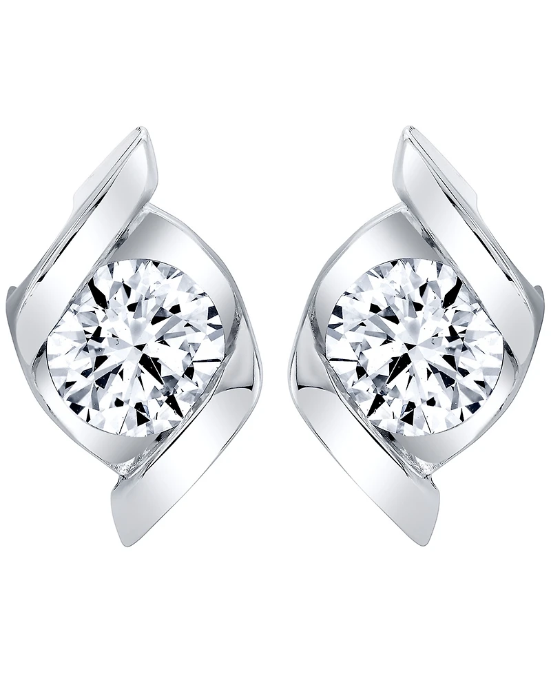Macy's Certified Lab Grown Diamond Stud Earrings (3 ct. t.w.) in 14k White Gold (Also Available in 14k Yellow Gold)
