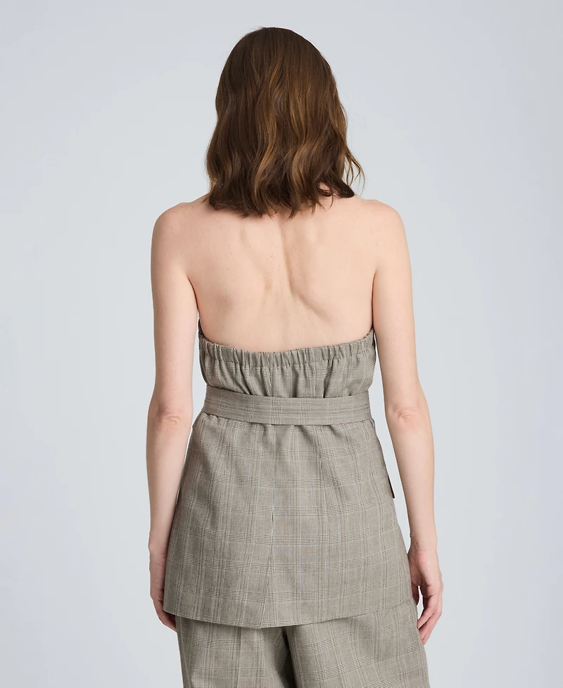 Kenneth Cole Women's Sleeveless Belted Notch Collar Vest