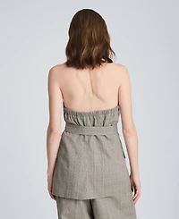 Kenneth Cole Women's Sleeveless Belted Notch Collar Vest