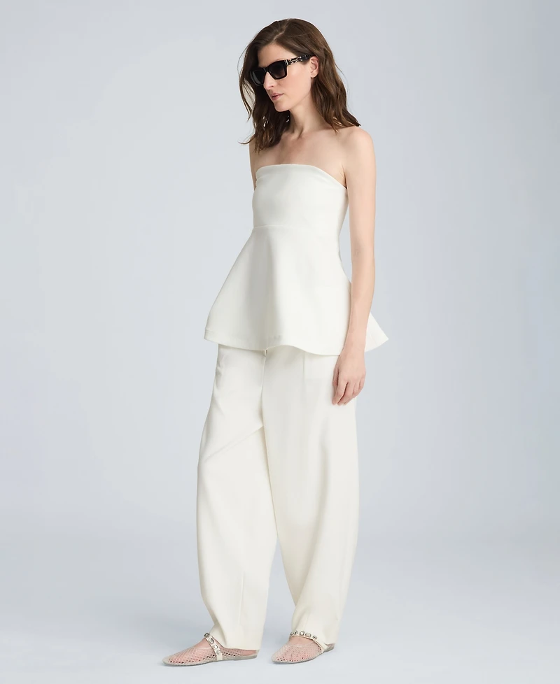 Kenneth Cole Women's Fly-Front Hollywood Waist Pleated Pants