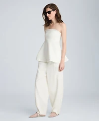 Kenneth Cole Women's Fly-Front Hollywood Waist Pleated Pants