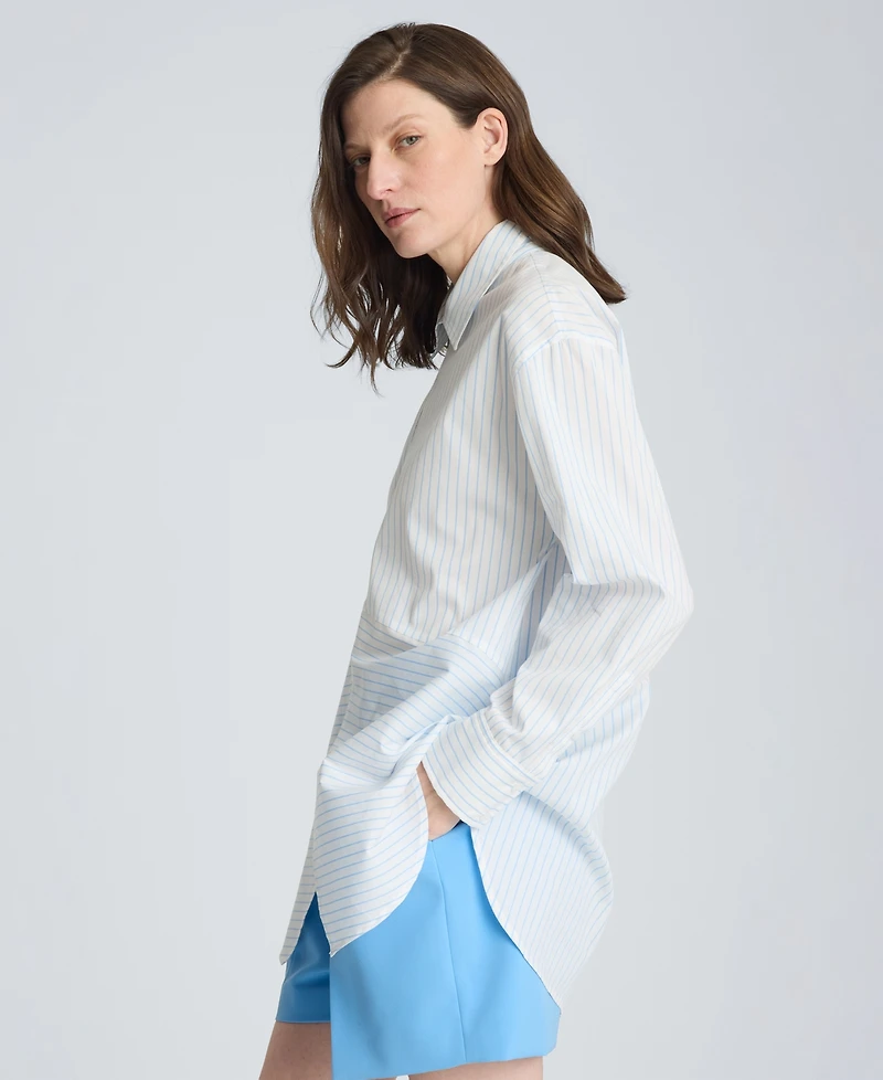 Kenneth Cole Women's Long-Sleeve Poplin Shirt