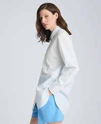 Kenneth Cole Women's Long-Sleeve Poplin Shirt