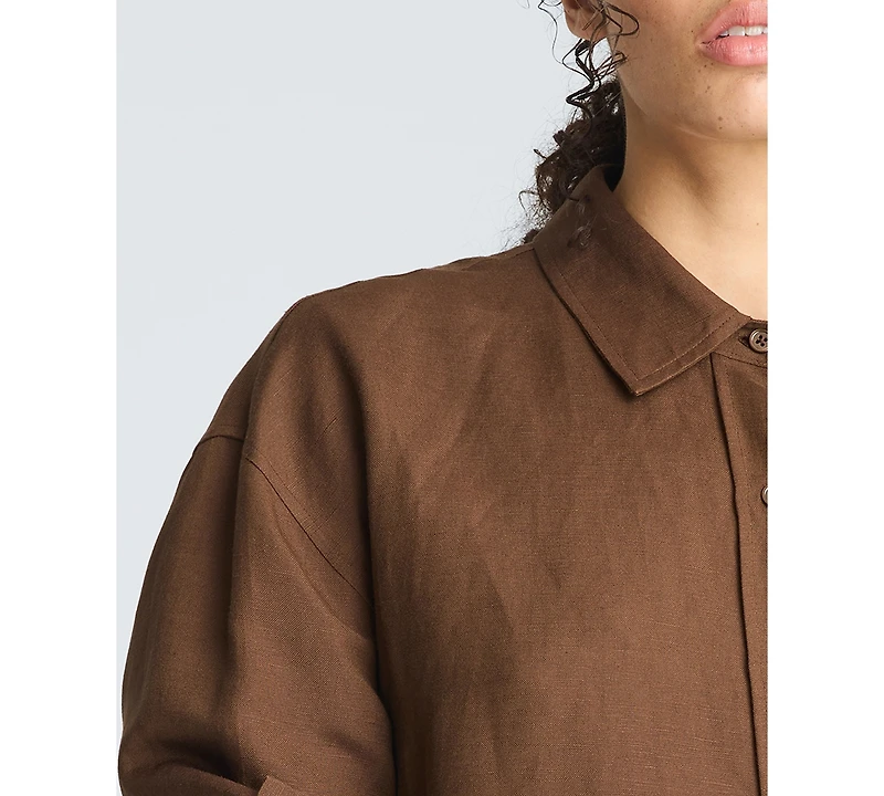 Kenneth Cole Women's Drop Shoulder Boyfriend Shirt