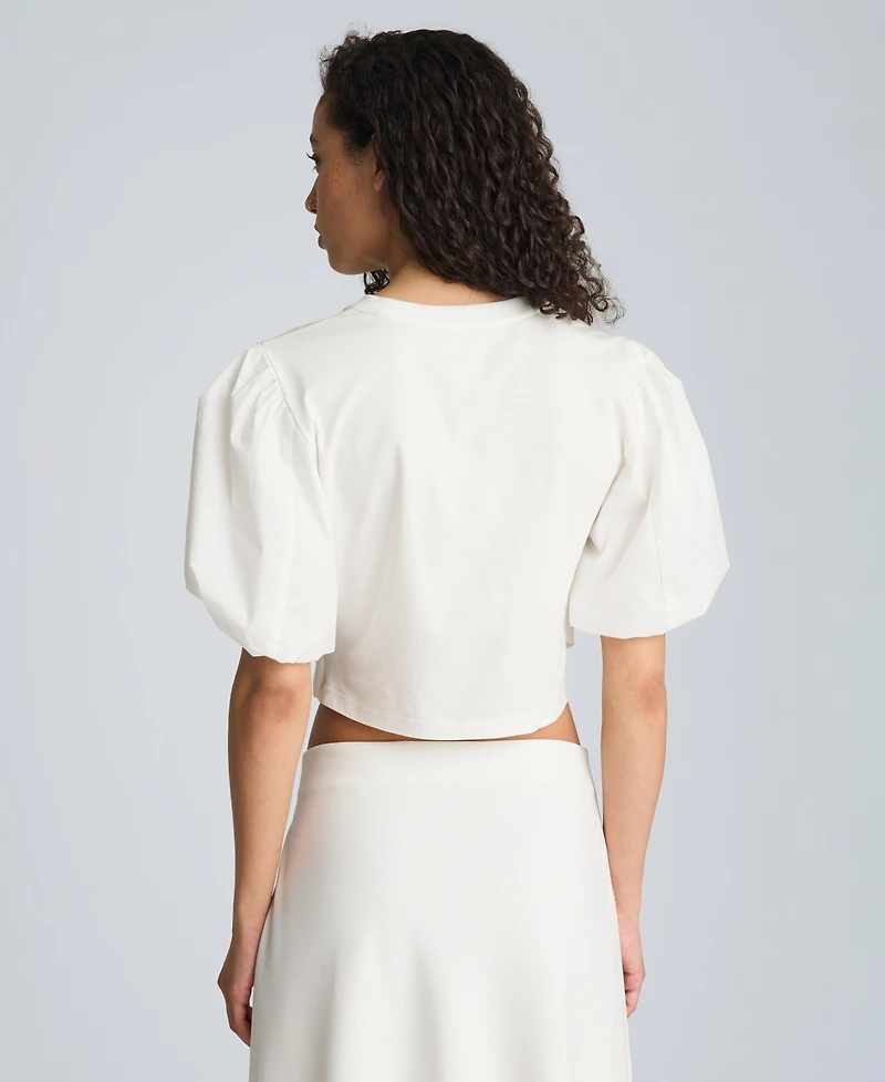 Kenneth Cole Women's Crewneck Wrap T-Shirt