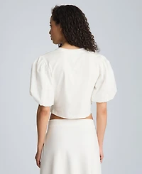 Kenneth Cole Women's Crewneck Wrap T-Shirt