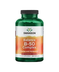 Swanson B50 BComplex HighPotency B Vitamin Complex for Immune, Heart, and Nervous System Support 250 Capsules
