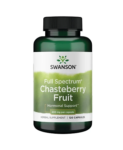 Swanson Chasteberry Fruit Herbal Supplement for Women s Health Supports Menstrual and Menopausal Balance and Skin Health 120 Capsules, 400 mg Each