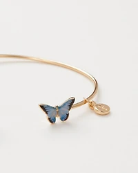 Fable England Enamel Butterfly Bangle
