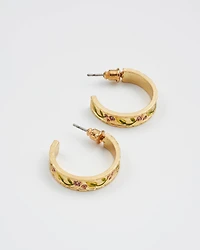 Fable England Blackberry Bramble Gold Hoop Earrings