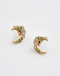 Fable England Nightshade Moon Gold Stud Earrings