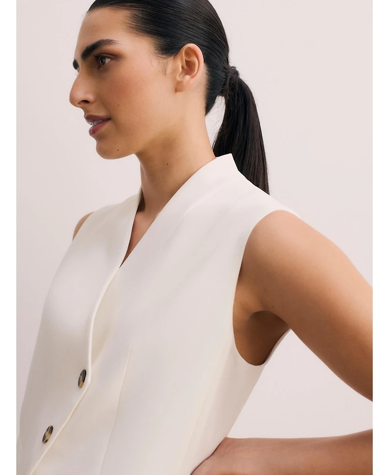 The Fold Women's Romney Clever Crepe Waistcoat