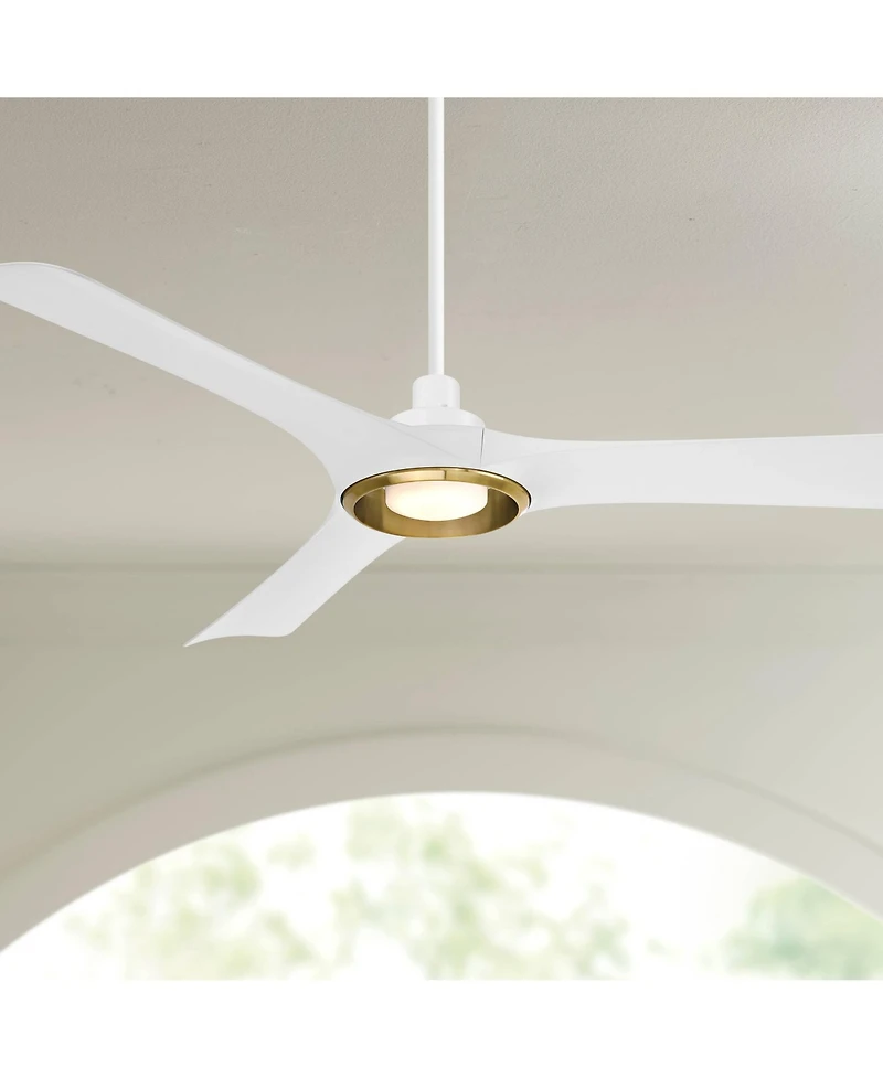 Casa Vieja 56" Ethos Modern Indoor Outdoor Ceiling Fan 3 Blade Led Light Remote Control