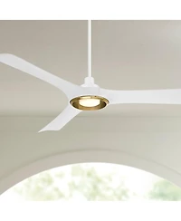 Casa Vieja 56" Ethos Modern Indoor Outdoor Ceiling Fan 3 Blade Led Light Remote Control