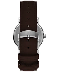 Timex Men's Quartz Analog Brown Leather Watch 38mm