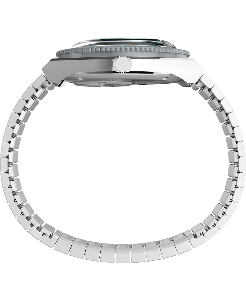 Timex Women's Quartz Analog Silver-Tone Stainless Steel Watch 36mm