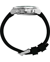 Timex Men's Quartz Chronograph Black Silicone Watch 40mm