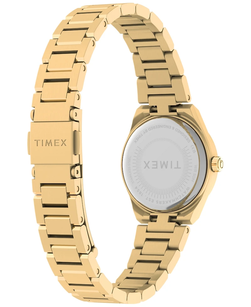 Timex Women's Quartz Analog Gold-Tone Stainless Steel Watch 24mm