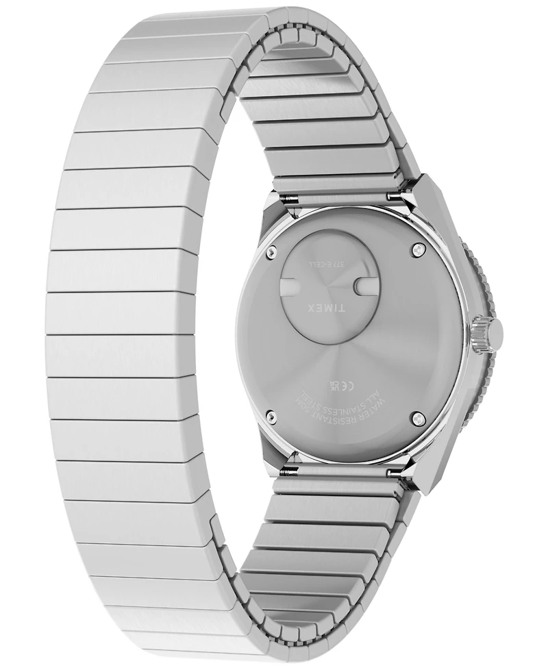 Timex Men's Quartz Analog Silver-Tone Stainless Steel Watch 41mm