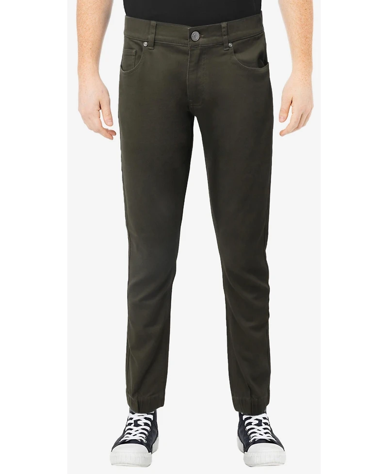 X-Ray Men's Elastic Waist Cuff Twill Pants