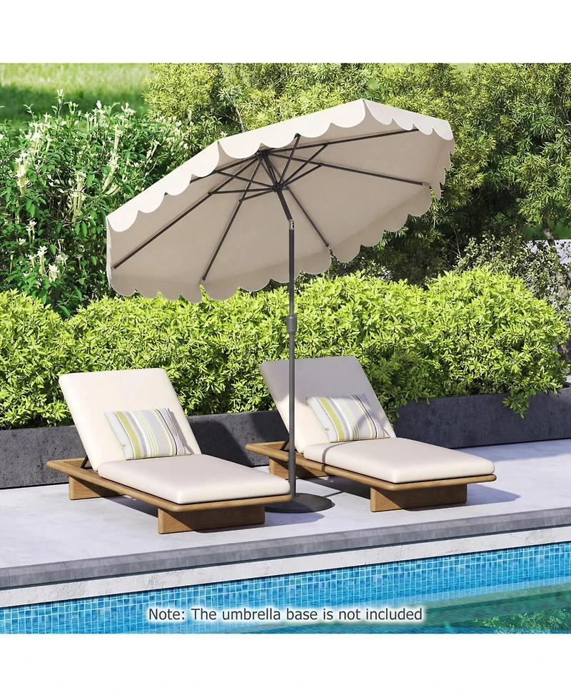 Slickblue Outdoor Patio Umbrella with Crank and Push Button Tilt Mechanism