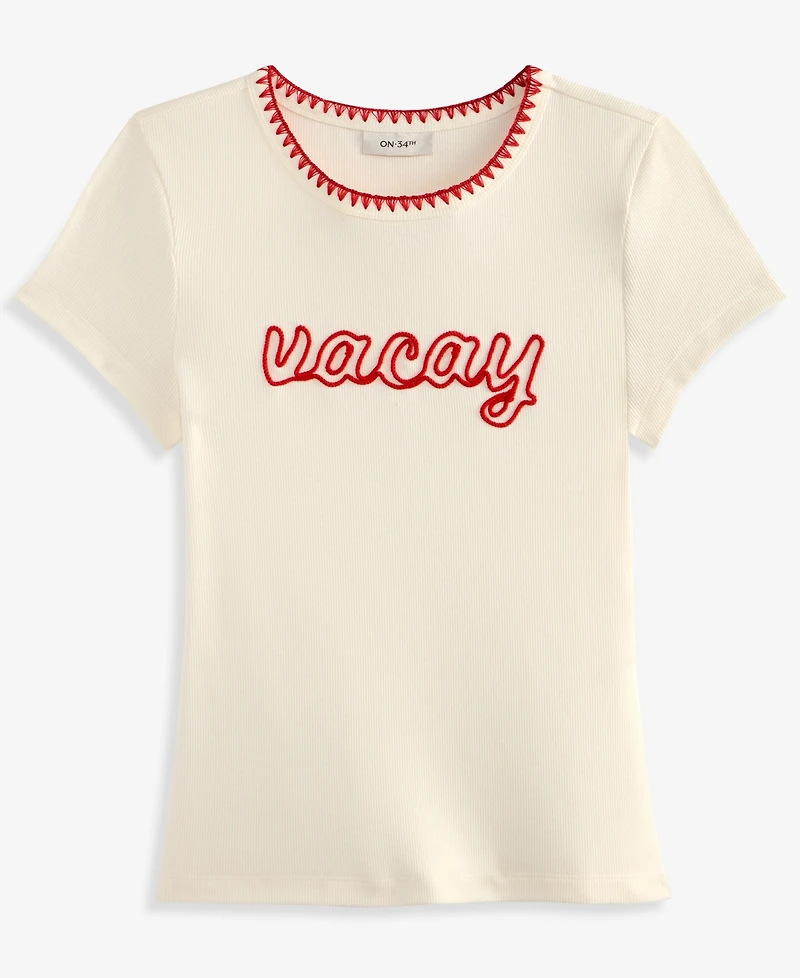 On 34th Women's Short-Sleeve Vacay Graphic T-Shirt, Macy's Exclusive