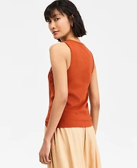 On 34th Women's High-Neck Sleeveless Lace-Trim Tank Top, Macy's Exclusive