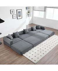 Streamdale Furniture Convertible Folding Sofa Bed with Pillow Back Handrail, Cloud Mattress Sofa