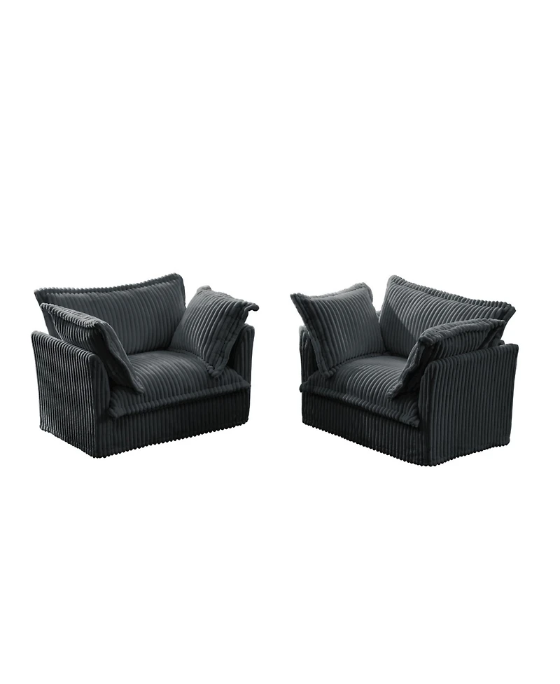 Streamdale Furniture Set of 2 Slipcovered Armchairs