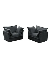 Streamdale Furniture Set of 2 Slipcovered Armchairs