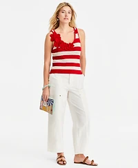 On 34th Women's Floral Crochet Striped Tank, Macy's Exclusive