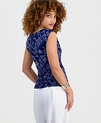 I.n.c. International Concepts Petite Sleeveless Printed Mesh Top, Macy's Exclusive