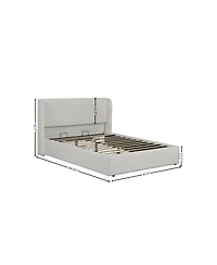 Lucky One Queen Size Boucle Bed Frame, Upholstered Cloud Bed Frame with Headboard
