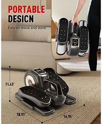 Harison Under Desk Elliptical with Lcd Display, 12-Level Speed Leg Exerciser (Hrm-E304)