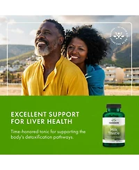 Swanson Milk Thistle Standardized Herbal Liver Support Supplement with Silymarin - Natural Formula for Overall Health and Wellbeing